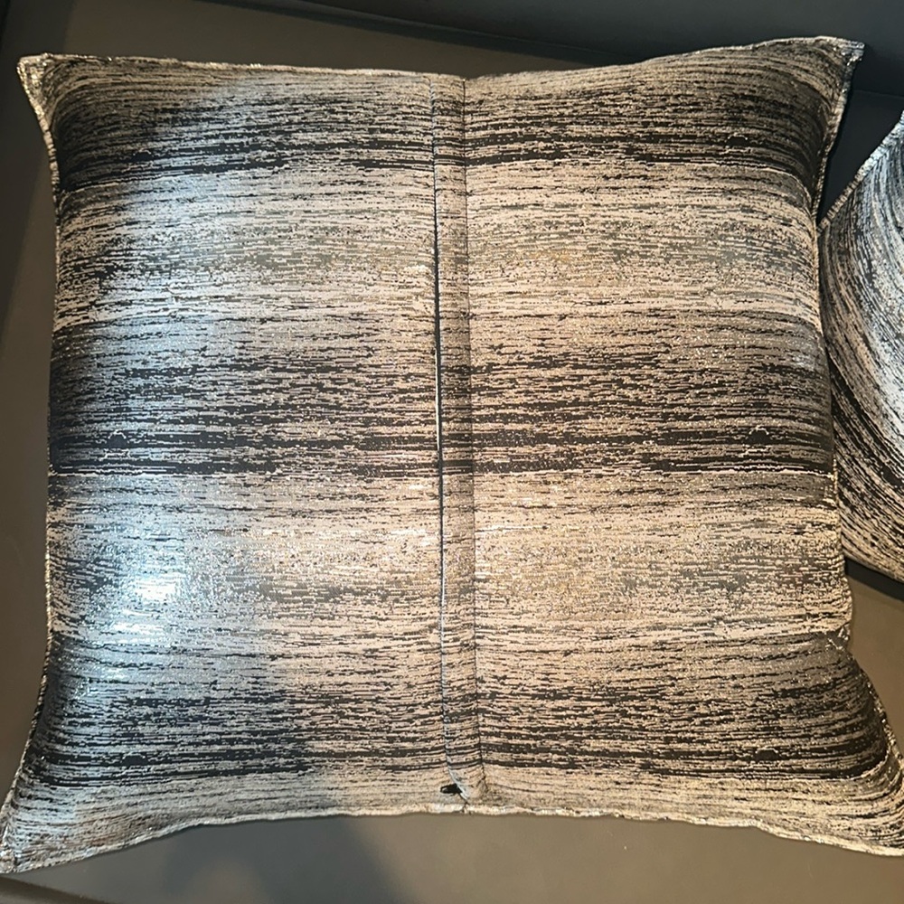 Elegant Silver Throw Pillows - Picture 4 of 5